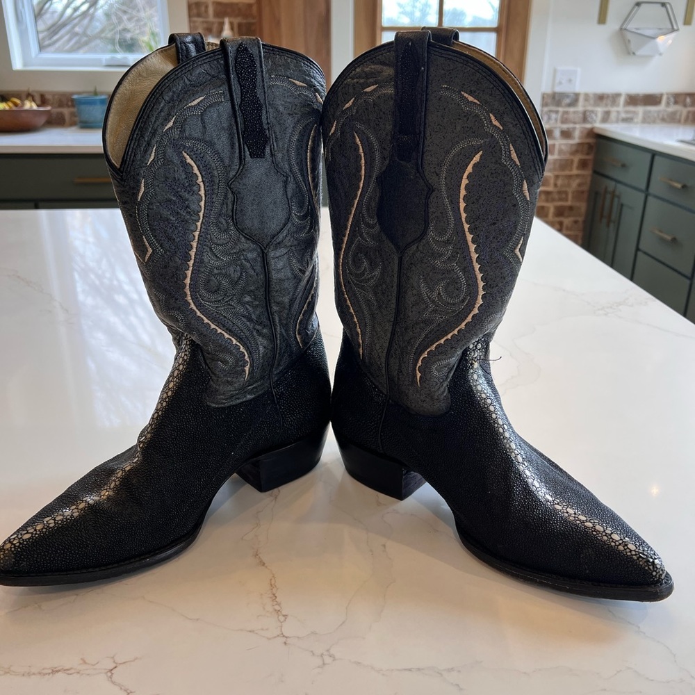MEN´S LAMASINI Pearl Detail Stingray COWBOY ORIGINAL EXOTIC HANDCRAFTED
